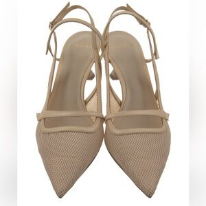 Tita Beige pointed-toe pumps